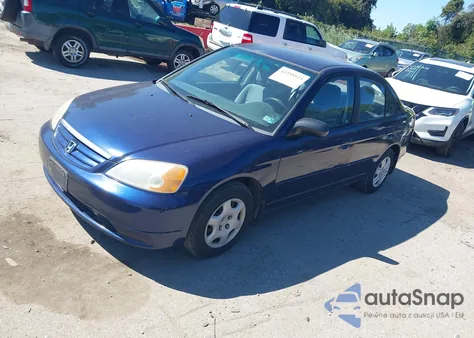 2003 Honda Civic Lx из США, поврежденный, VIN 2HGES16523H538323